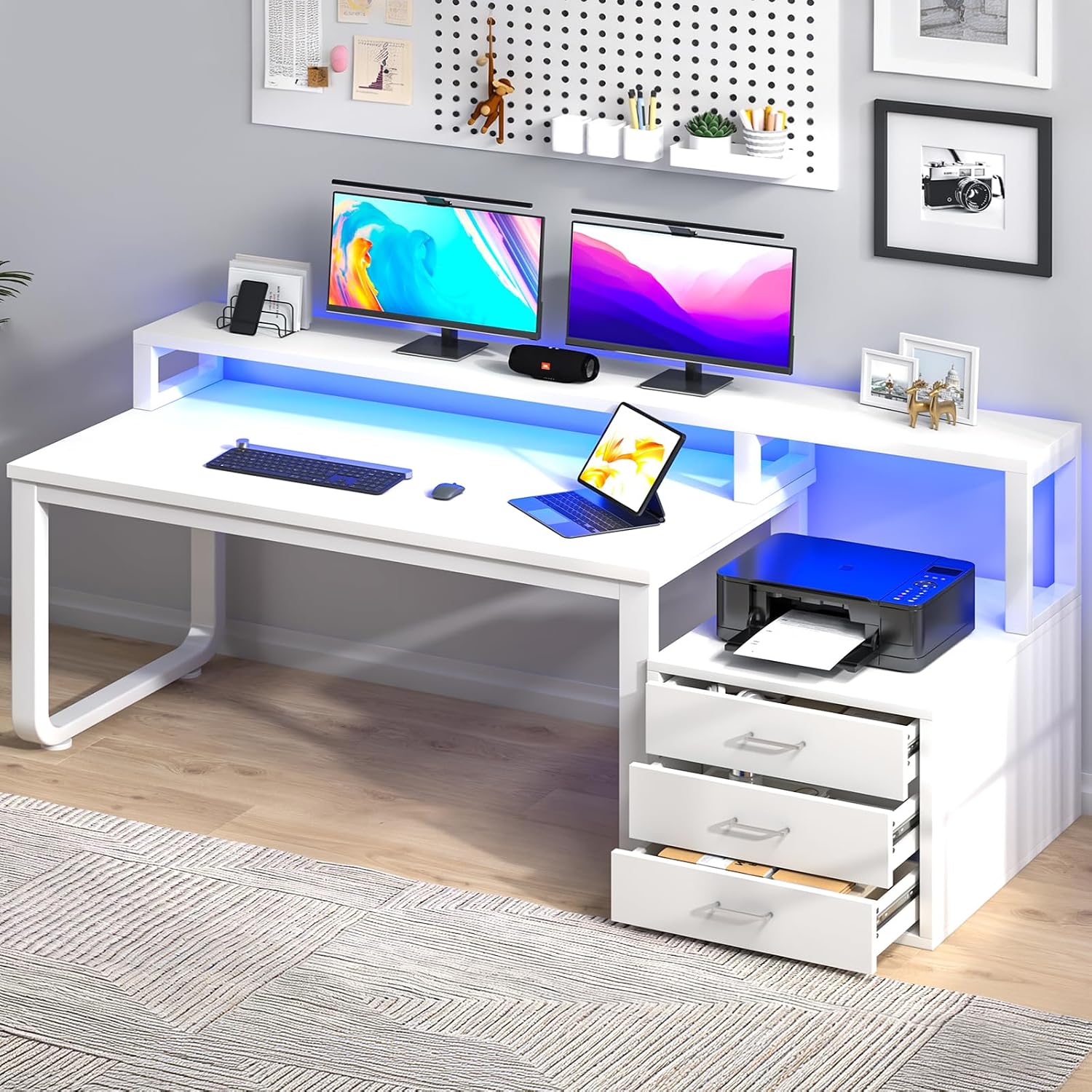 Commercial Printer - 67 inch wit bureau met 3