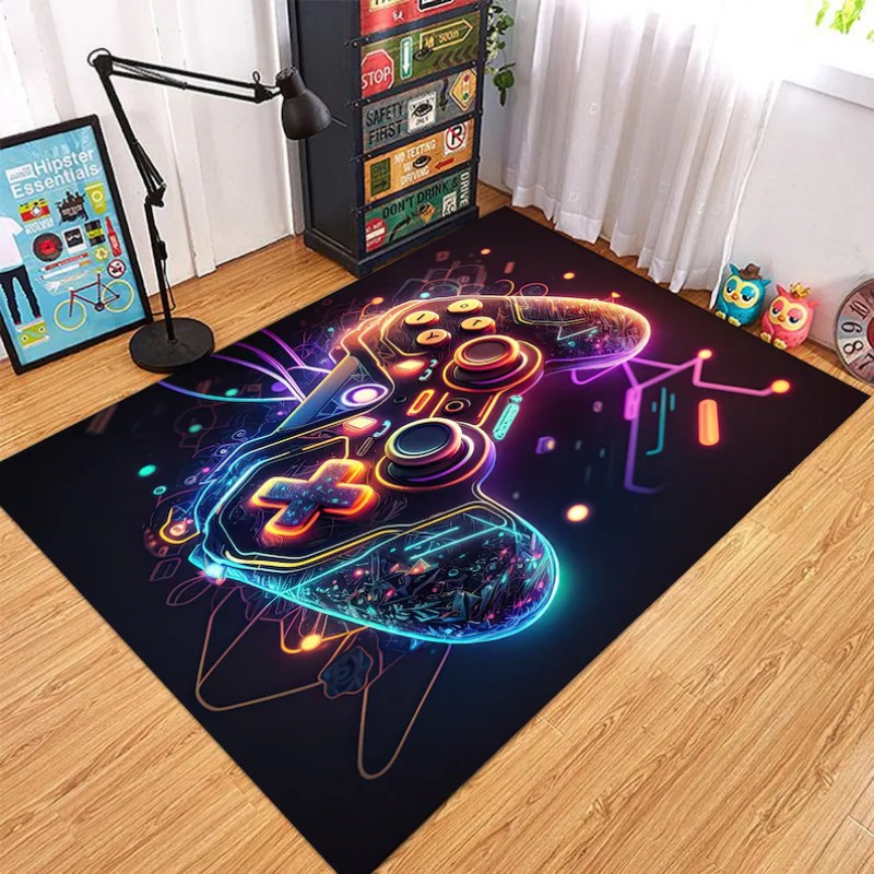 Commercial Printing Machine - Neon Glow Gamecontroller Kleed Kleurrijk Gaming