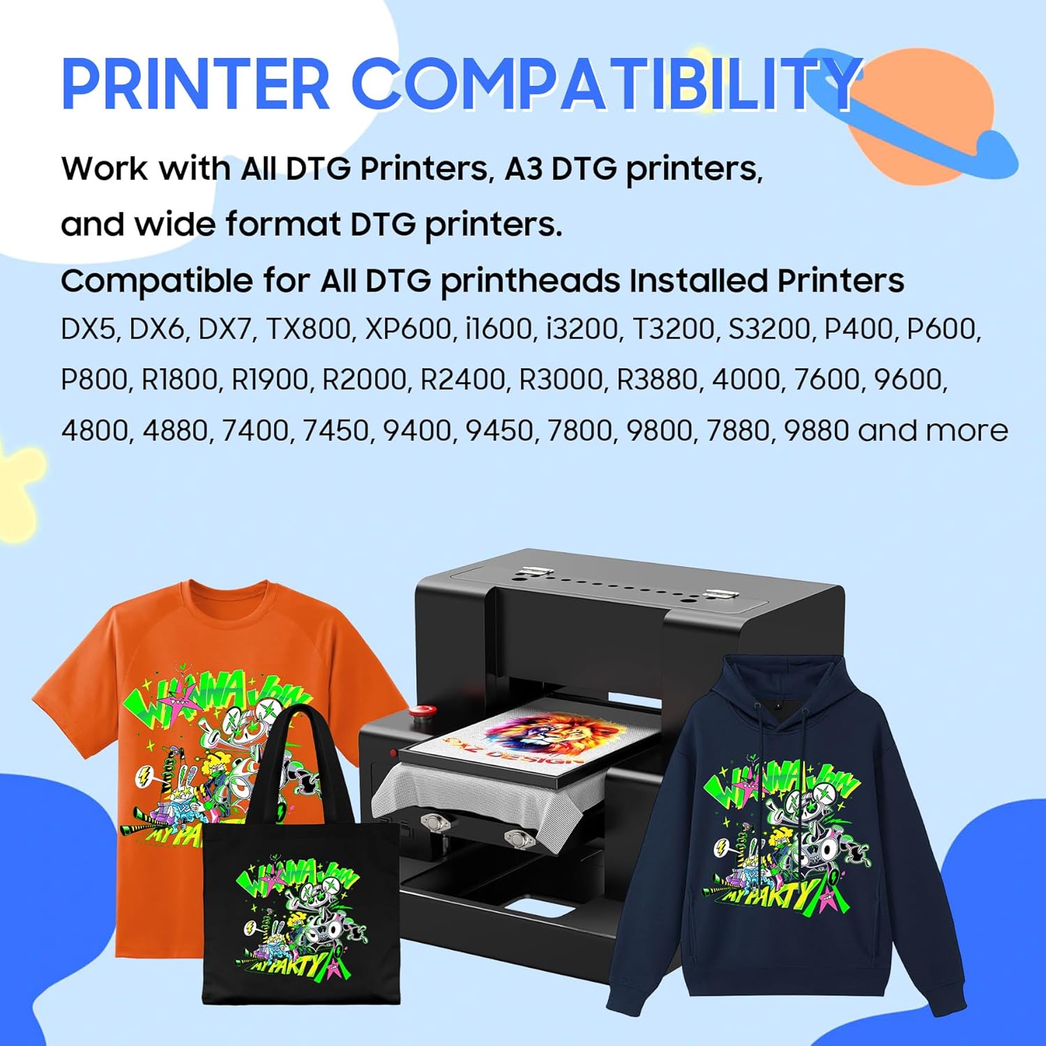 5 Kleuren 1000ML DTG-inkt Dire - Direct To Garment Ink recensie en prijs